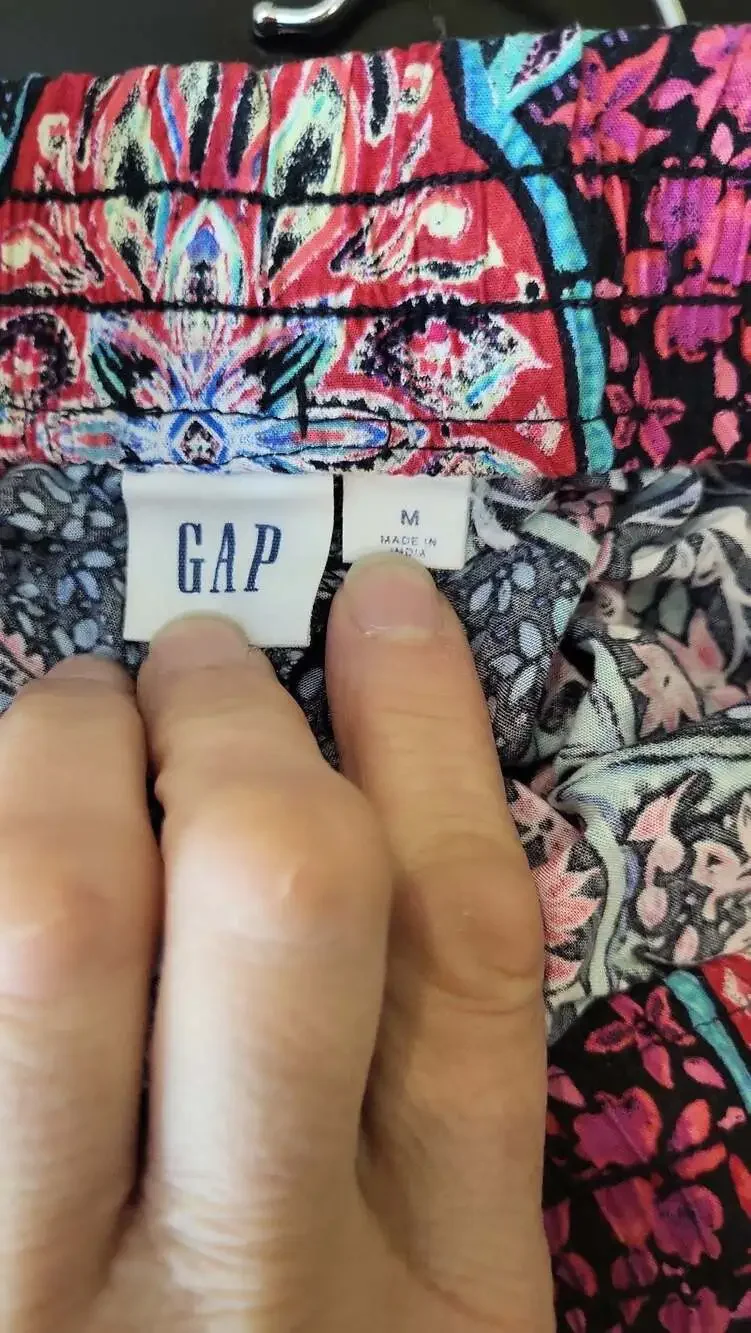 Gap Women's Boho Floral Medallion Tasseled Drawstring Pull-On Shorts, M
